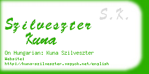 szilveszter kuna business card